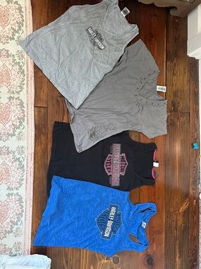 Harley-Davidson Girls Tank & Tee Set - Gray, Black, Blue